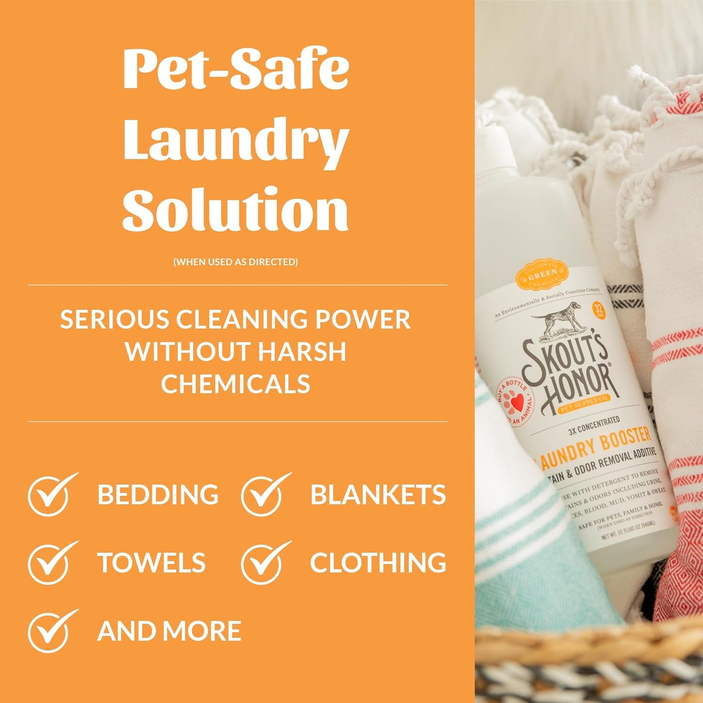 Three times concentrated pet odor removal additive laundry wash
