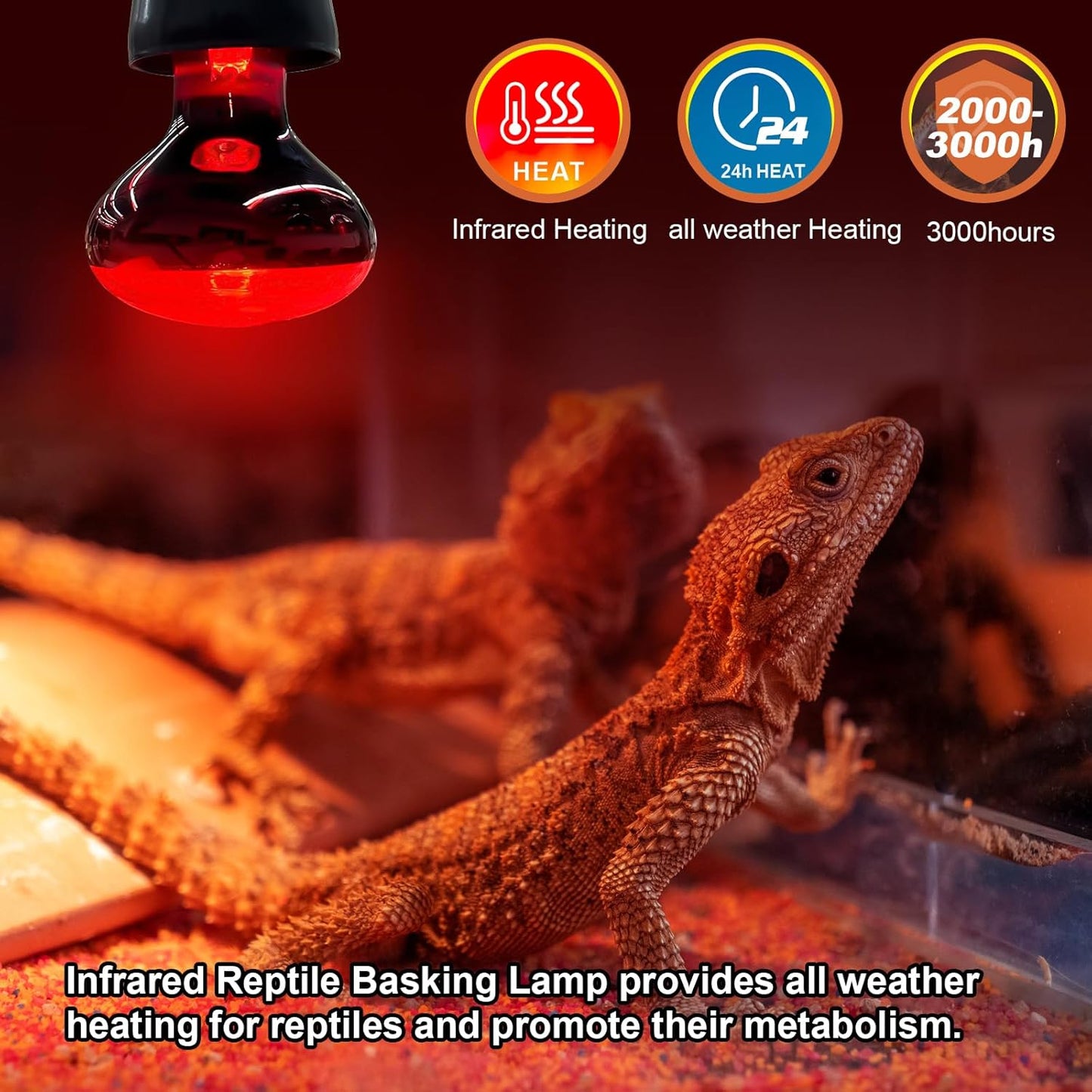 Two pack of MIXJOY 150 watt infrared basking light bulbs for terrarium temperature regulation.