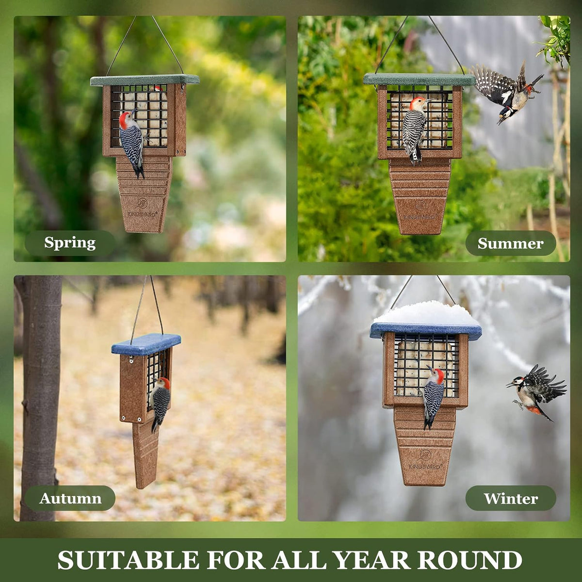 Kingsyard Suet Bird Feeder with Tail-Prop - Image 7