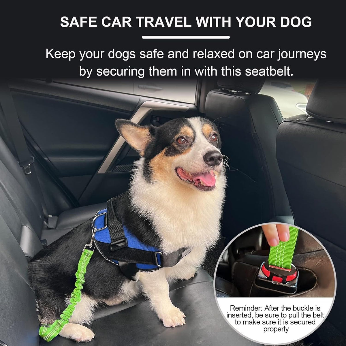 Close up of Petangel pet car restraint buckle mechanism