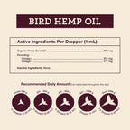 Hemp Well avian health supplement packaging back view