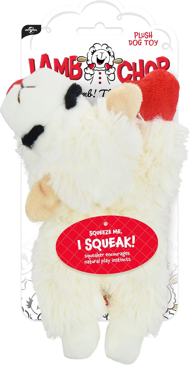 Multipet Lamb Chop 6 Inch Mini plush toy for small dogs cream variant
