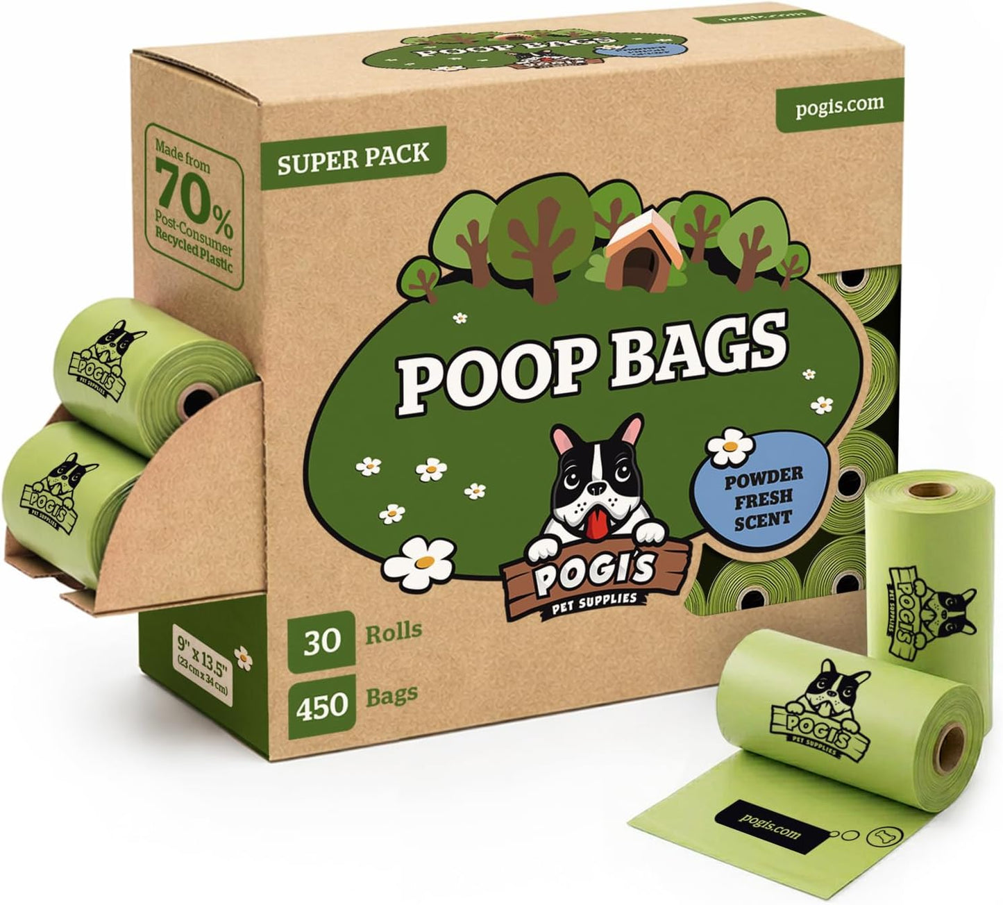 Pogi's Poop Bags - Large, Leak-Proof Dog Waste Bags for Yard or Home Use, Fresh Scent (Single Roll, 500-Count) - Image 13