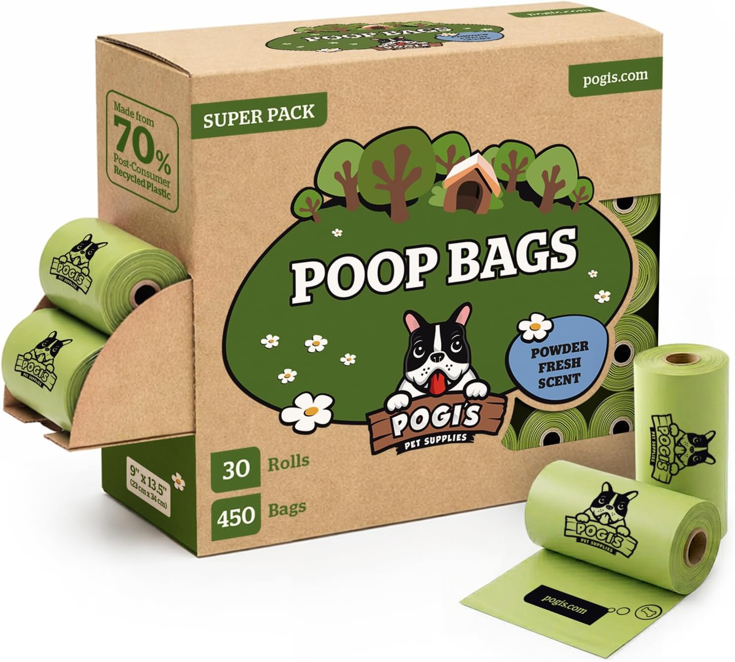 Pogi's Poop Bags - Large, Leak-Proof Dog Waste Bags for Yard or Home Use, Fresh Scent (Single Roll, 500-Count) - Image 13