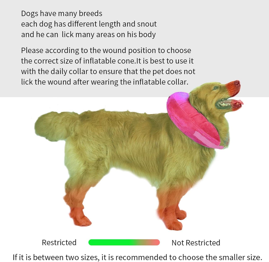 MCHY small inflatable medical collar for post surgery pet wound protection.