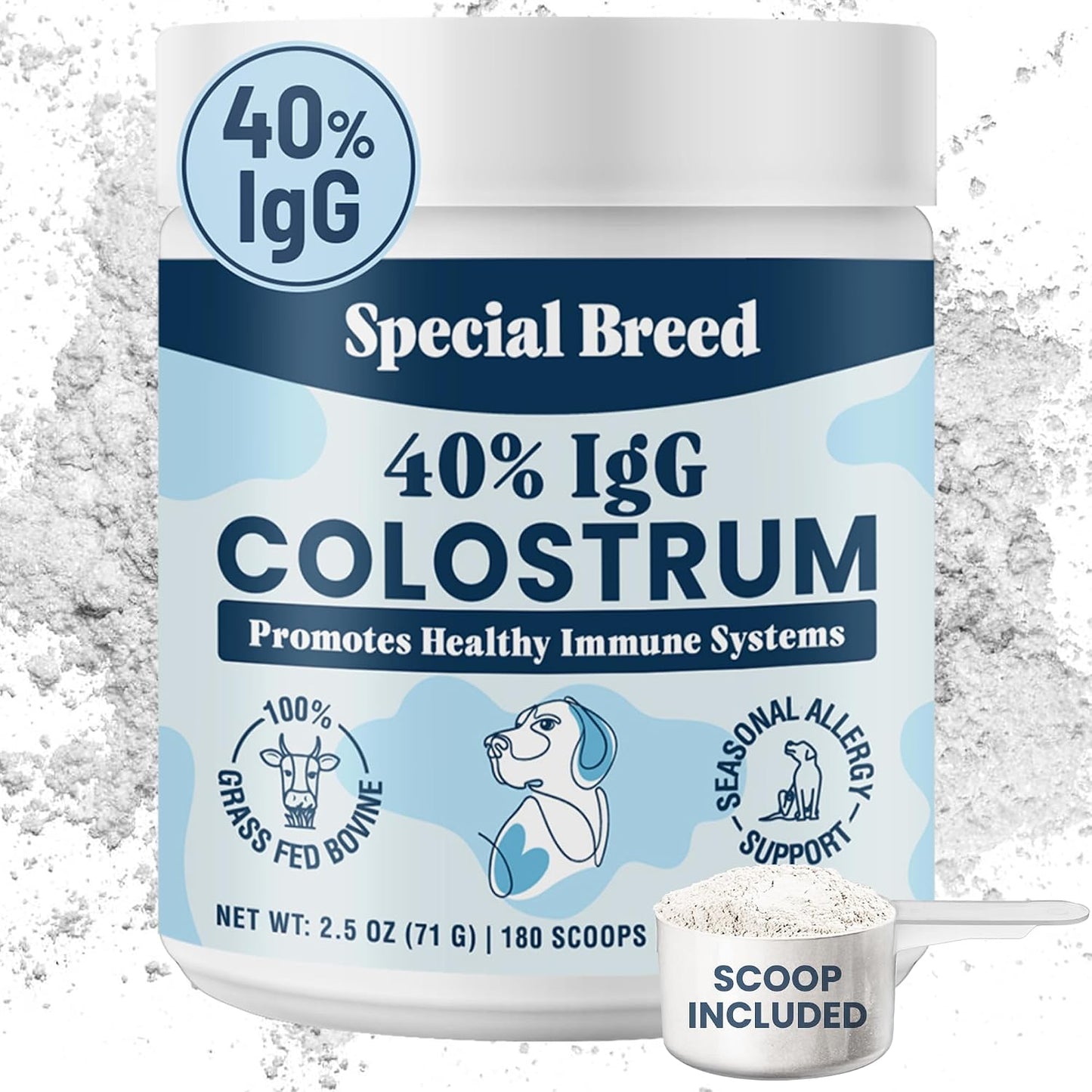 Bovine Colostrum for Dogs and Cats - Grass Fed Colostrum Powder - Immune Support, Allergy & Itch Relief - Gut Health & Seasonal Allergy Defense - 300 ct - Image 10