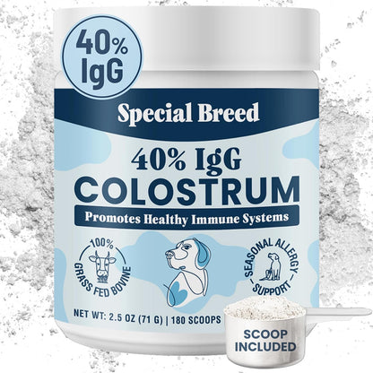 Bovine Colostrum for Dogs and Cats - Grass Fed Colostrum Powder - Immune Support, Allergy & Itch Relief - Gut Health & Seasonal Allergy Defense - 300 ct - Image 10