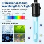 Hygger 360 degree protective shield clean light showing safe viewing window and watertight seals