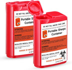 TorSor 2 pack sharps container for tattoo needle and syringe disposal