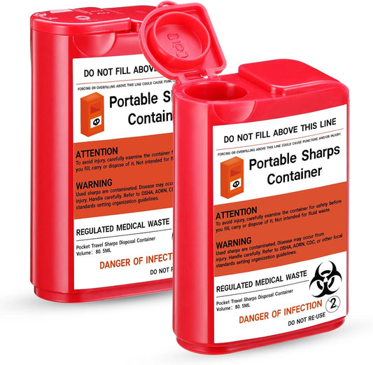 TorSor 2 pack sharps container for tattoo needle and syringe disposal