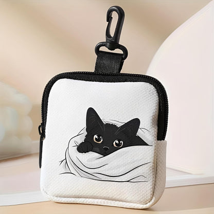 Floral Black Cat Hanging Zero-Hands-Free Waist/Belt/Bag Clip Organizer for Snacks,Earphones,Keys & Daily Essentials|Gifts for Cat LoversAB-001 - Image 13