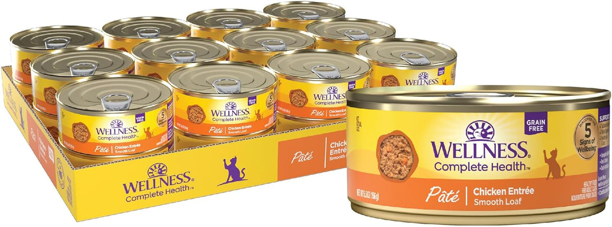 Wellness Complete Health Pate Adult Canned Wet Cat Food, Natural, Protein Rich, Grain Free, Turkey and Salmon Dinner Recipe, 3 oz, Pack of 24 Cans - Image 11