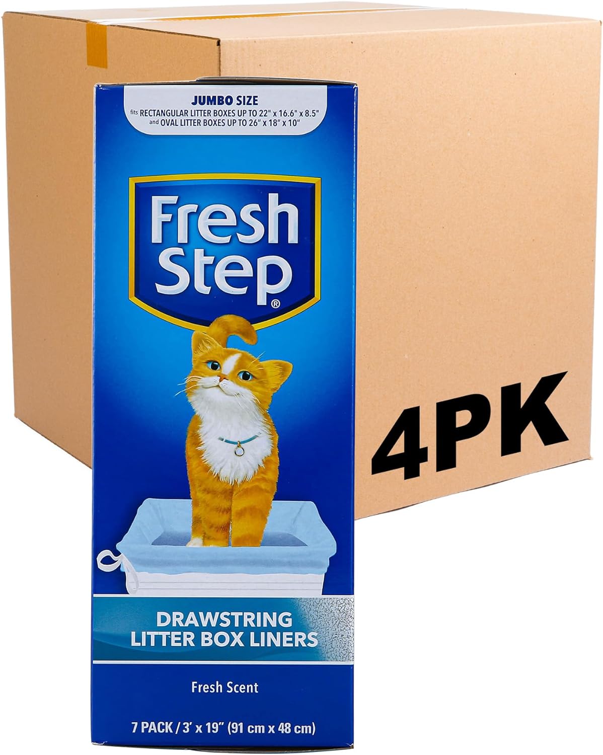 Fresh Step large rectangular pan compatible litter liner box