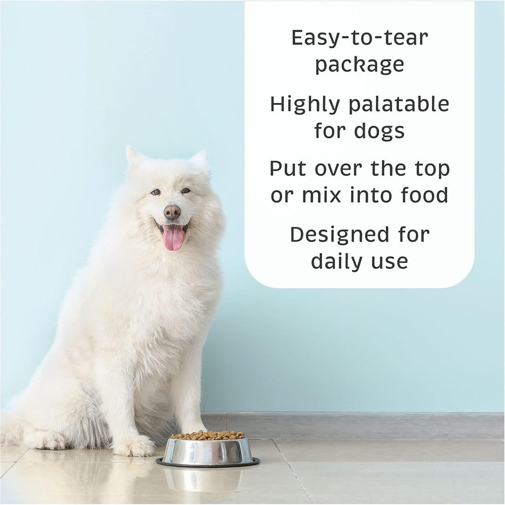 Dog nutritional supplement powder formula with active cultures for immune support