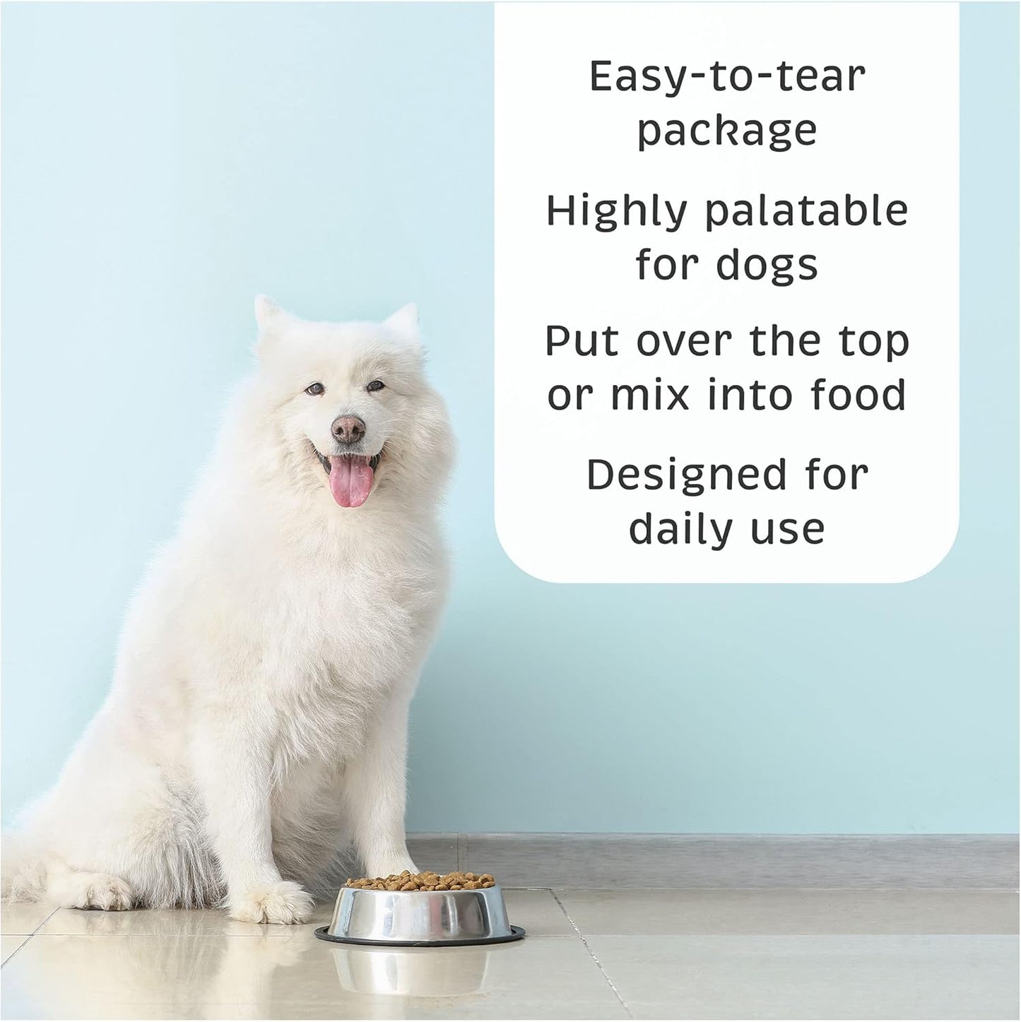 Dog nutritional supplement powder formula with active cultures for immune support
