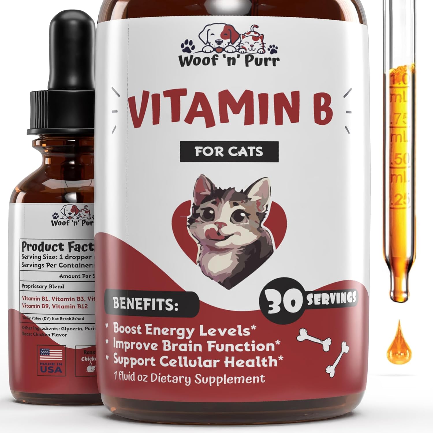 Feline Essential Vitamin B12 drops for cats front view package