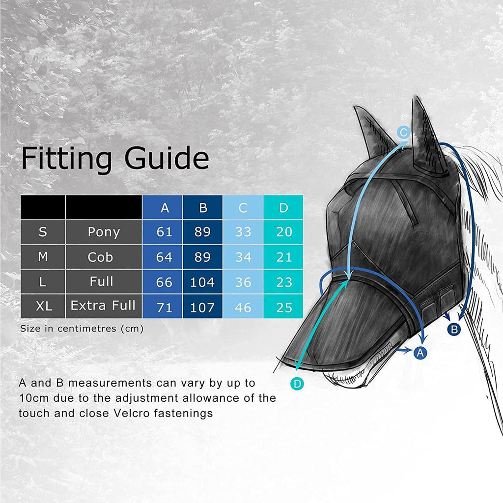 Harrison Howard CareMaster Horse Fly Mask fleece padding detail