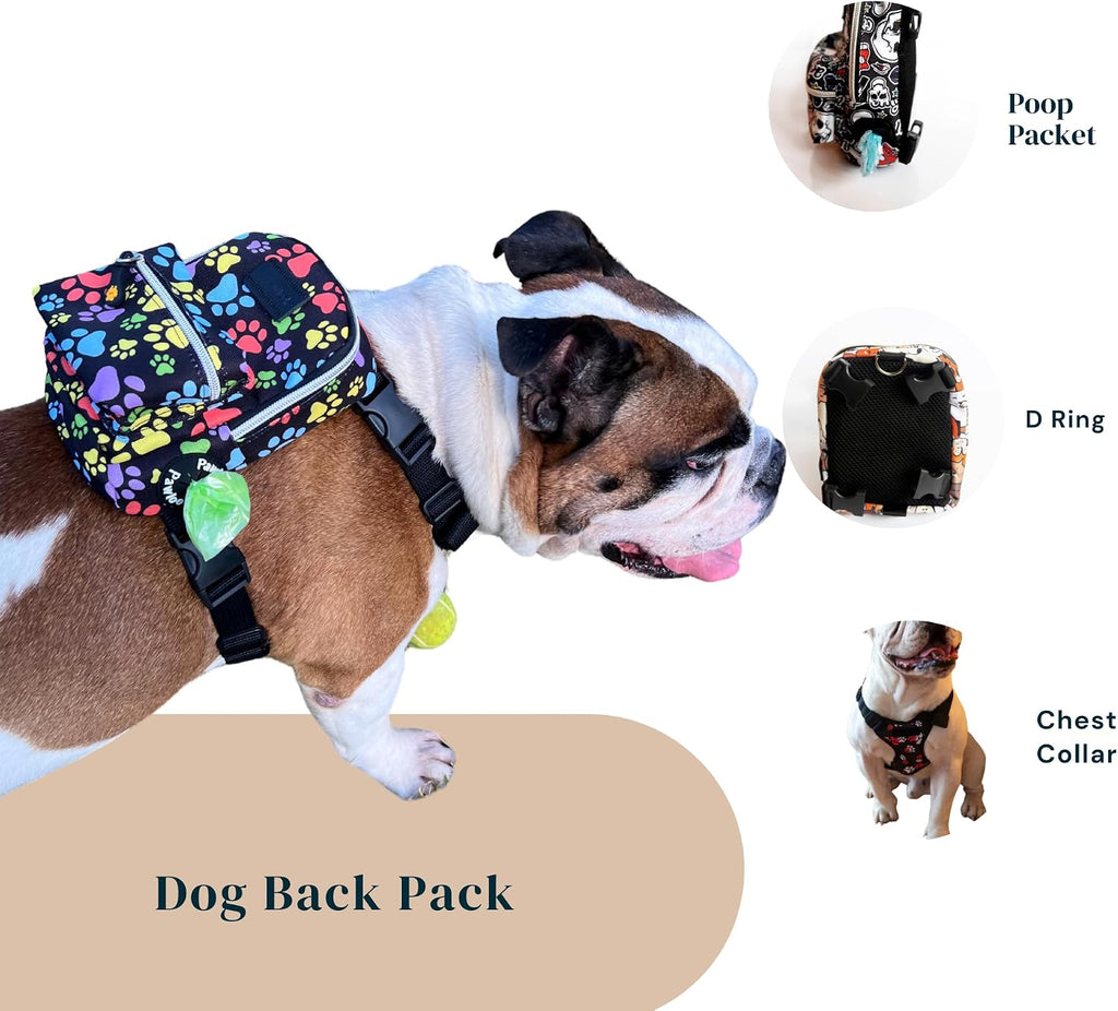 PawLook street smart series medium dog backpack adjustable straps