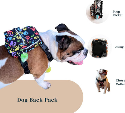 PawLook street smart series medium dog backpack adjustable straps