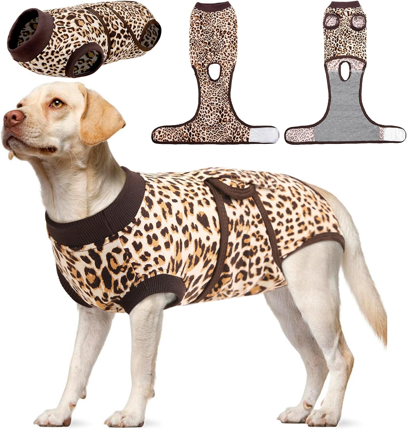 Kuoser Dog Recovery Suit Female, Soft Puppy Surgery Suit, Dog Recovery Suit After Surgery, Post-Op Onesie for Female & Male Dogs, Soft Protective Wear, PinkRibbon S - Image 10