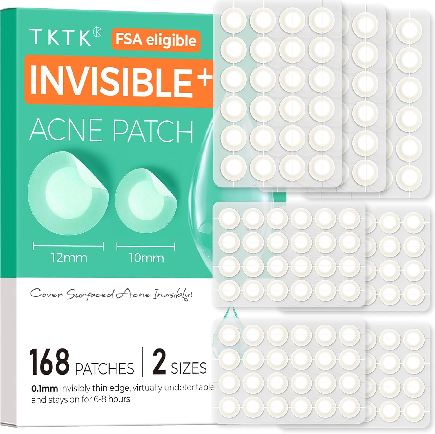TKTK Pimple Patches 168 count front packaging view