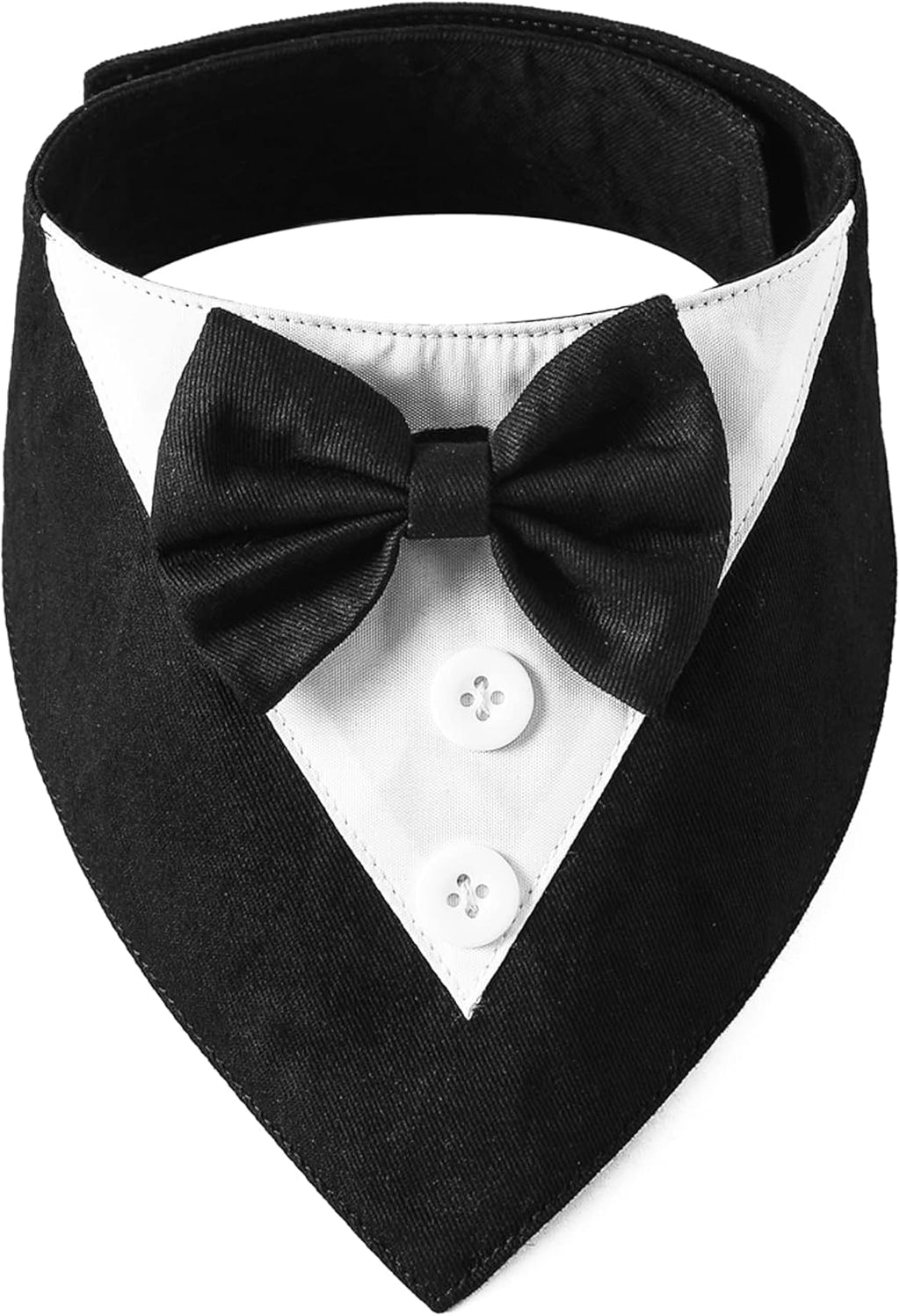 ADOGGYGO formal dog tuxedo bandana front view for wedding outfit