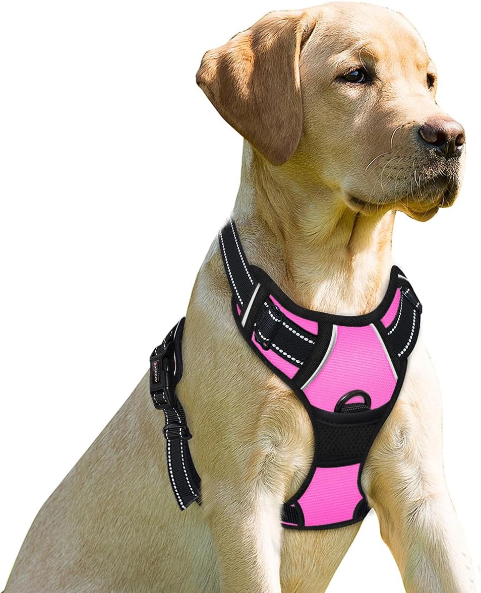 BARKBAY No Pull Dog Harness Front Clip Heavy Duty Reflective Easy Control Handle for Large Dog Walking(Black,L) - Image 14