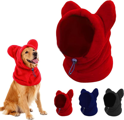 Soft fleece material texture of pet winter hood