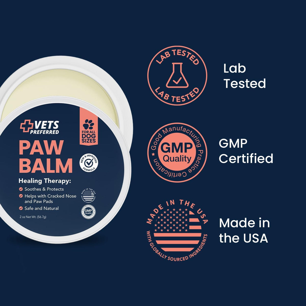 Vets Preferred paw balm for extreme weather protection