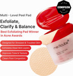 Medicube exfoliating toner pads container packaging details