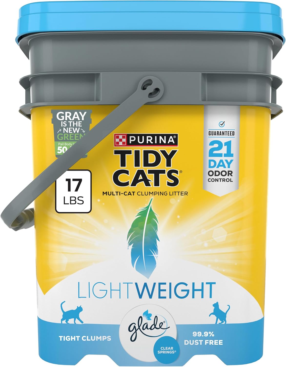 Purina Tidy Cats LightWeight4-In-1 Strength Multi-Cat, Odor control, Clumping, 99.9 Percent Dust Free Cat Litter - 17 lb. Box - Image 13