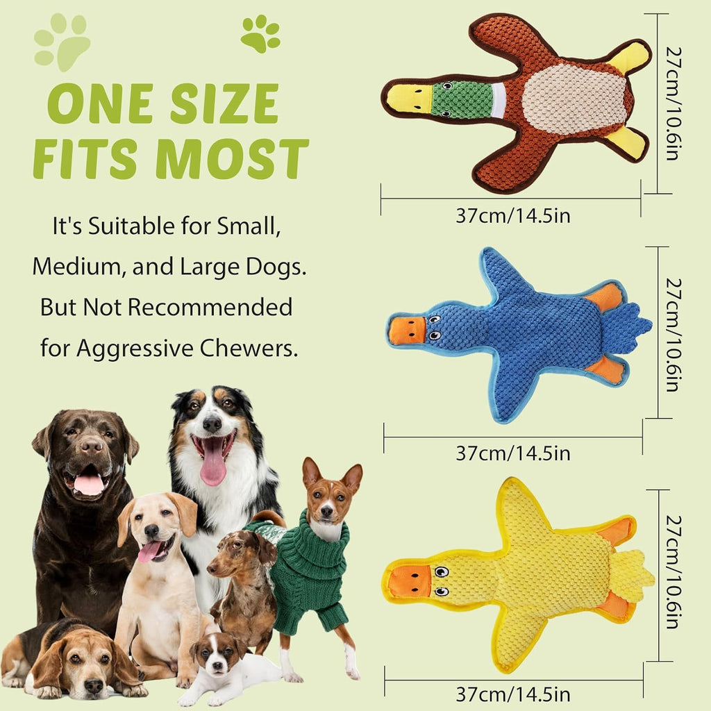 Durable mallard duck dog toy for small and medium breeds
