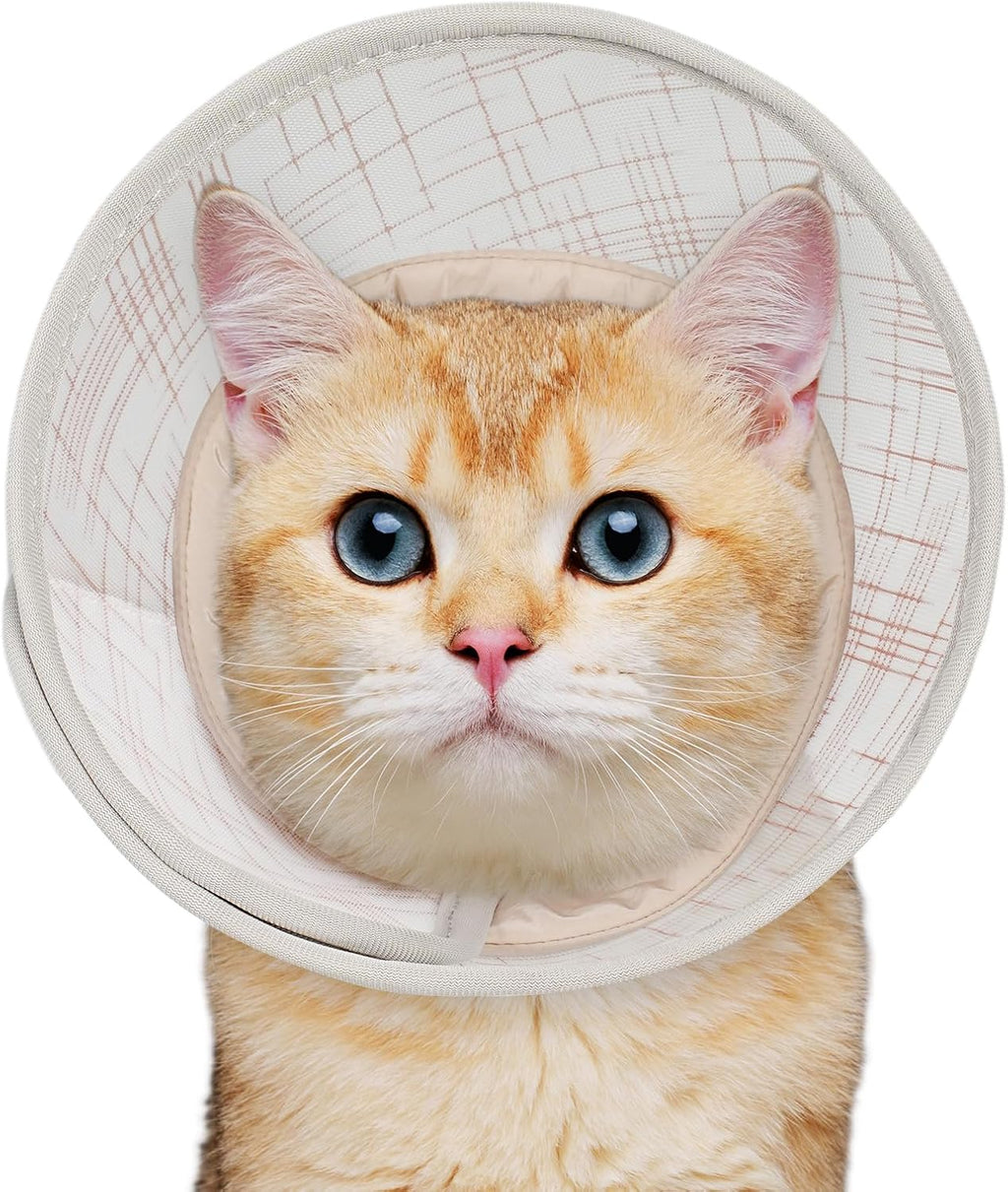 Supet Soft Cat Cone Collar to Stop Licking, Breathable Mesh Cone with Waterproof Liner Recovery Collar, for Kitten, Comfortable Elizabethan Alternative for Spay Neuter Grooming (M) - Image 10