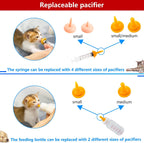 Pet Feeding Bottle and Syringe Set for Puppies and Kittens(2 Bottles,6 Syringes,10 Nipples,1 Storage Measuring Cup) - Image 4