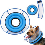2-in-1 Soft Inflatable Dog Cone Collar Alternative with Enhanced Anti-Licking Guard Shield, Dog Collar After Surgery, Adjustable Recovery Cones for Large Medium Small Dogs and Cats(Blue, M+) - Image 10