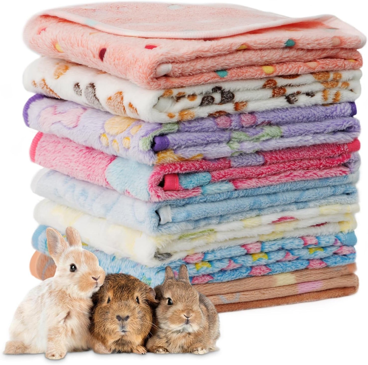 6 Pack Guinea Pig Cage Liner, Washable Guinea Pig Fleece Blankets Beding Accessories, Flannel Throw Warm Sleep Mat, Pet Pee Pads for Small Animal Hamster Rabbit Puppy Cat (Dark Color, 26x14 Inch) - Image 10