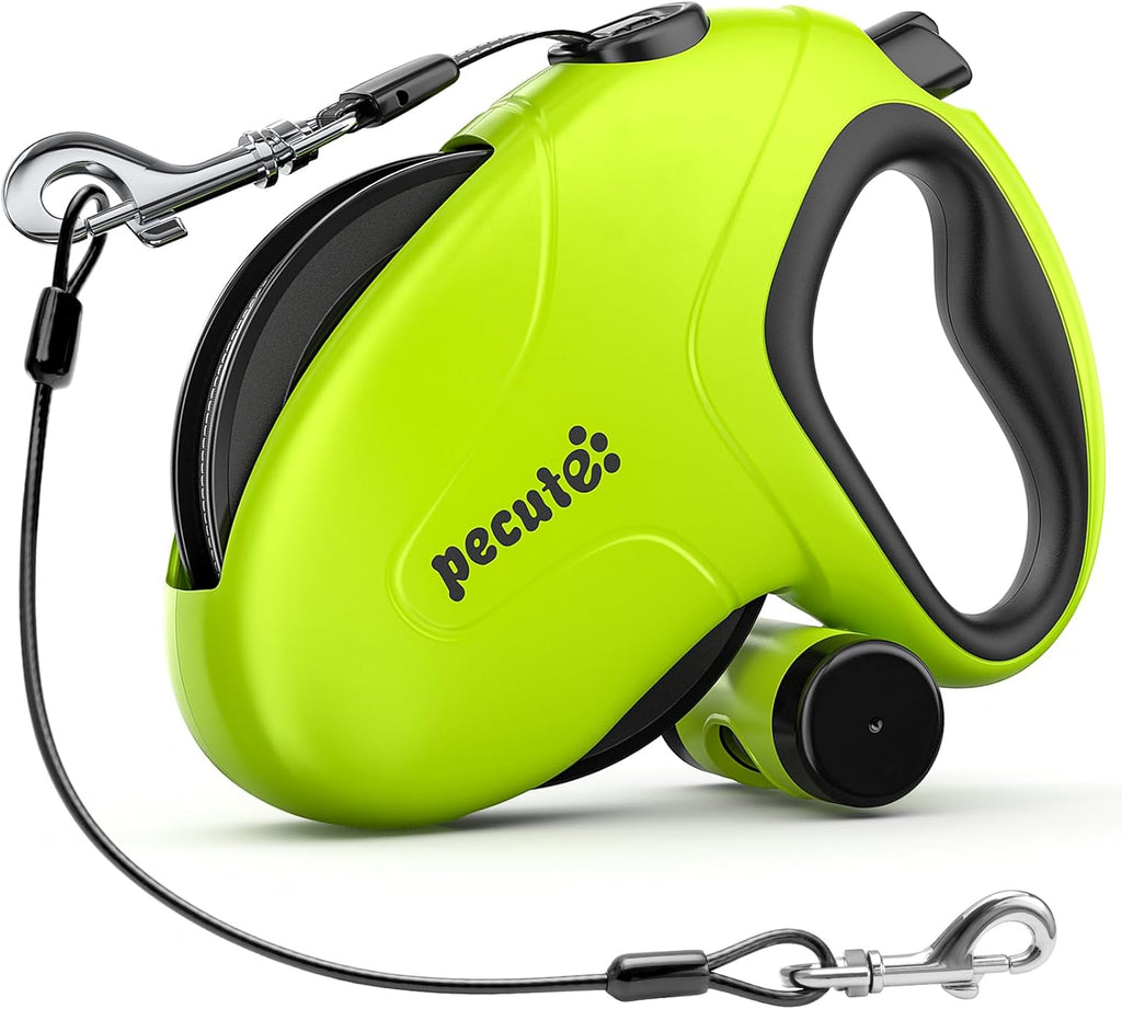 Pecute 32ft Retractable Dog Leash with Reflective Strips, 360 degrees Tangle-Free, One-Button Control & Sturdiness Nylon Material, Long Leash Retractable with Poop Bag Holder for Medium Large Dog - Image 9