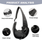 Close up of breathable mesh material on Shuixiong pet sling