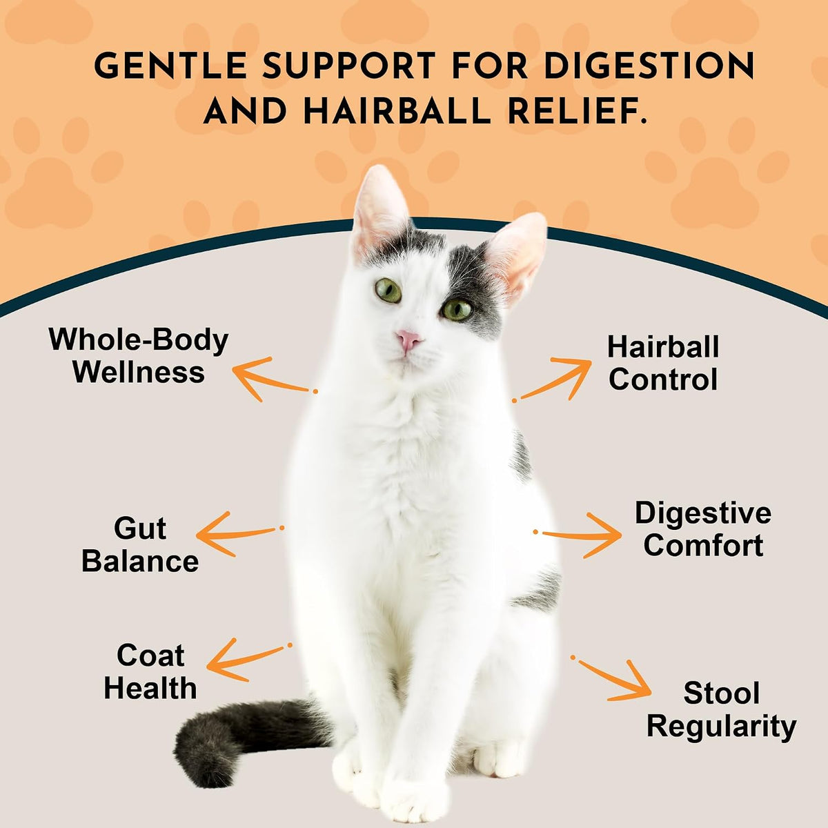 Organic marshmallow root extract hairball remedy packaging details and product size.