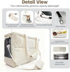 Interior view of Ykphs pet carrier with safety leash