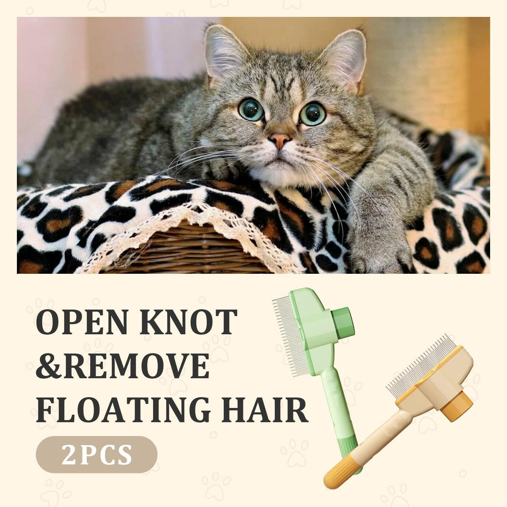 Holyenten green and yellow pet brushes for short and long hair