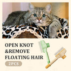 Holyenten green and yellow pet brushes for short and long hair