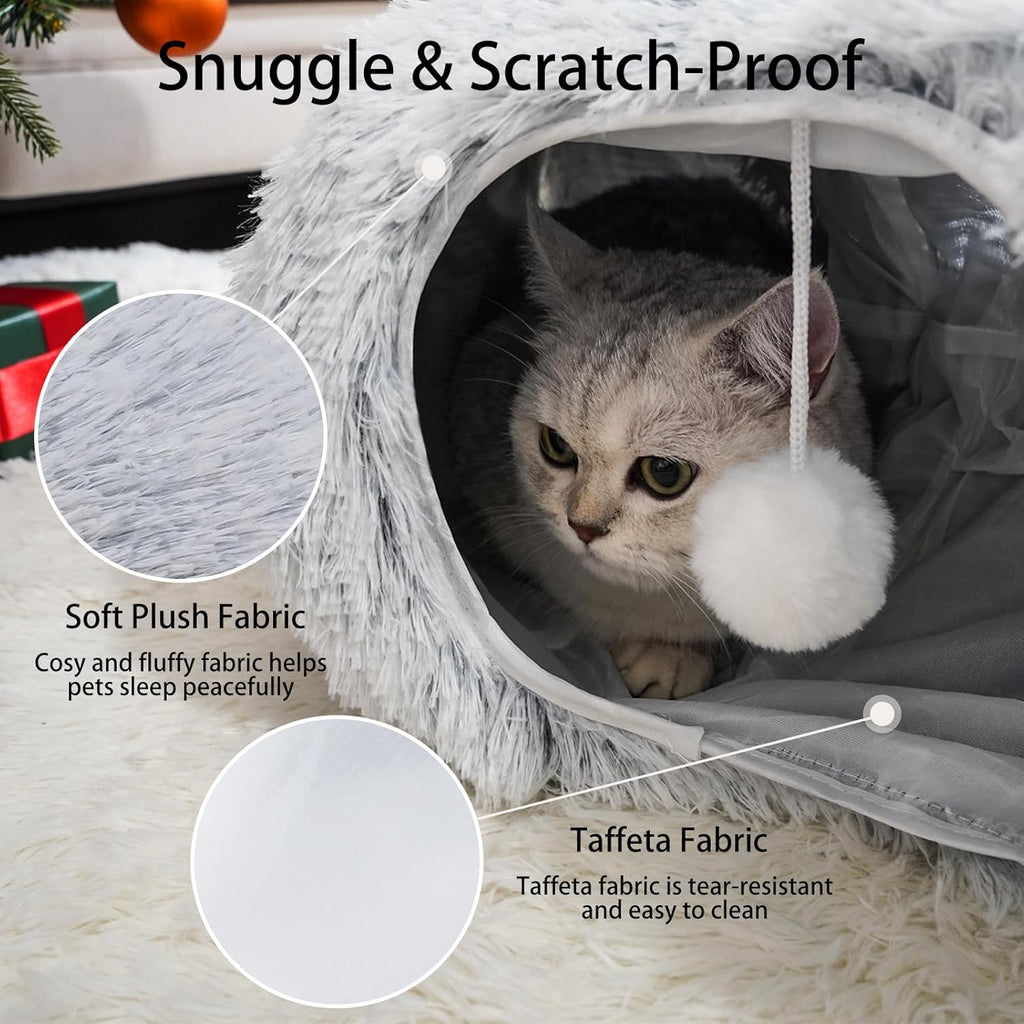 LVUVXVAV cat bed hideaway folded completely flat for space saving closet storage