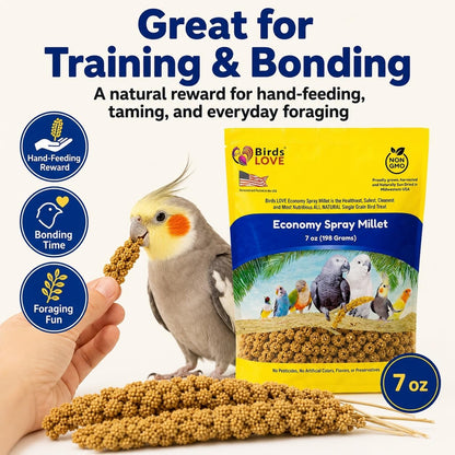 Birds LOVE USA grown sun-dried bird millet pack of two
