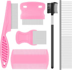 Kerros 6-Pack Professional Pet Grooming Kit stainless steel flea comb set