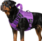 WINGOIN Tactical Dog Harness for Large Dogs, Heavy Duty No Pull Dog Harness with Handle, Adjustable Reflective Military K9 German Shepherd Big Size Dog Vest for Walking, Training, Hunting, Green (L) - Image 11