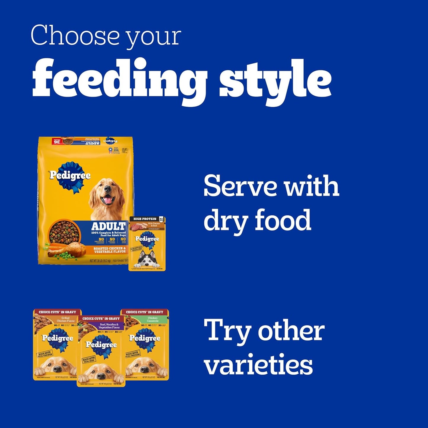 Pedigree High Protein Dog Food, Adult Wet Dog Food Pouches, Variety Pack, 3.5 oz. Pouches, 30 Count - Image 10