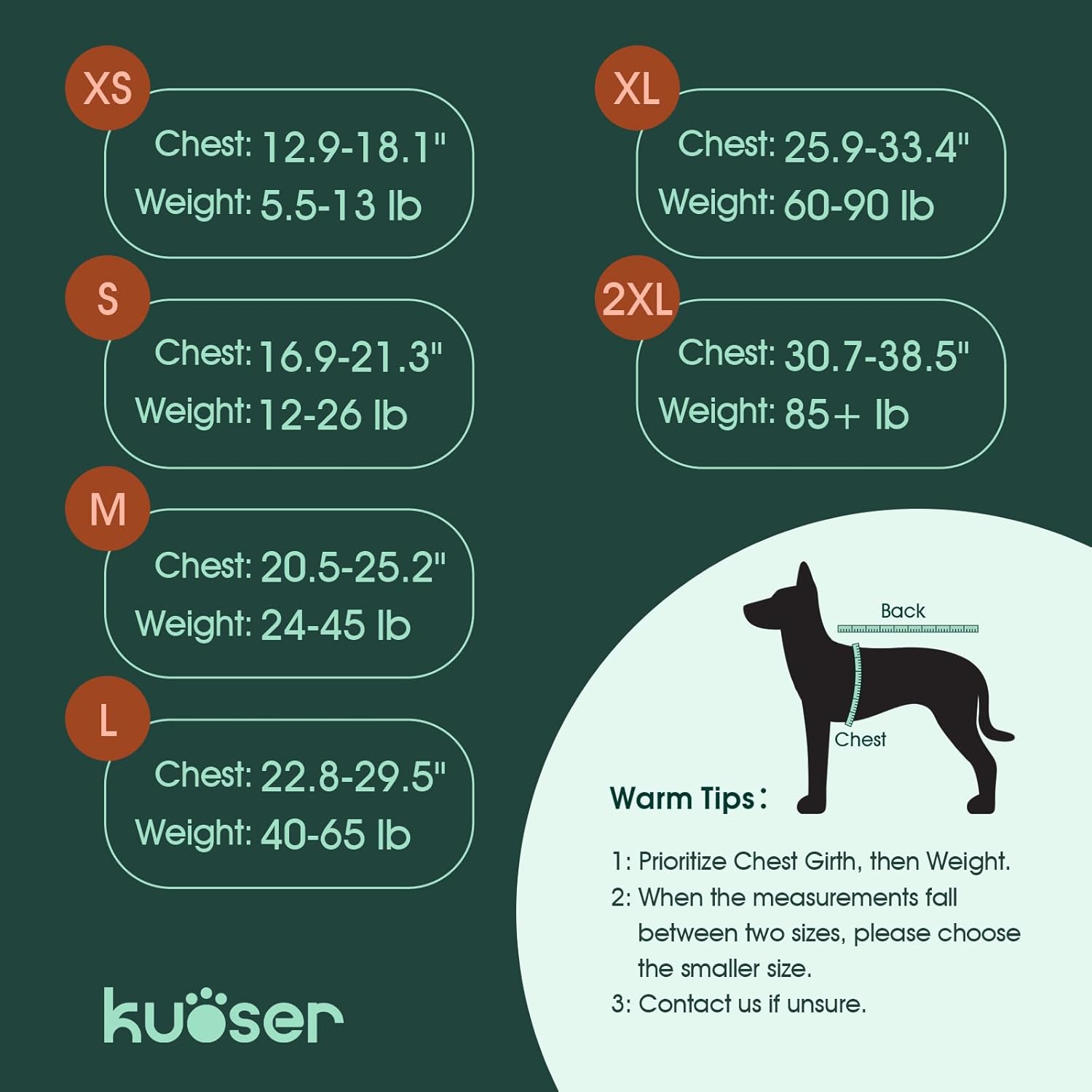 Kuoser pet safety vest high flotation foam top view showing rescue handle