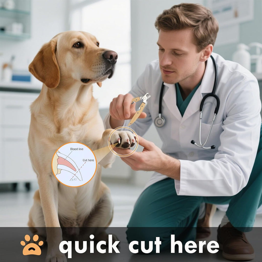 Premium wooden grooming kit for dogs and cats