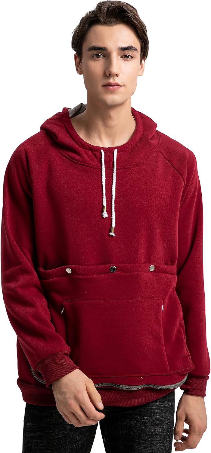 ALYC Cat Dog Carrier Hoodie front view showcasing the big pet pouch for small animals